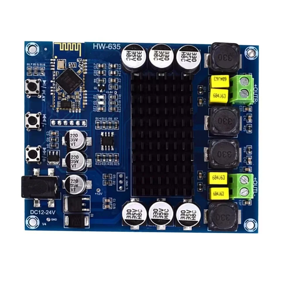 Class-D Amplifier XH-M548 Bluetooth 5.0 Dual Channel 2*120W Digital Amplifier Board TPA3116D2 Audiophile Audio Amplifier Board