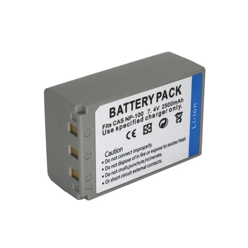 7.4V 2500mAH NP-100 NP-100DBA CNP100 CNP-100 Battery for Casio Exilim Pro EX-F1, EXF1, F1 , Exilim EX-FH25, EXFH25, FH25