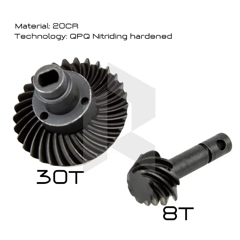 Rhino – arbres d'essieu de portail de surdrive trempés, engrenages pour axes de décalage Axial Capra (VP), Kit de mise à niveau complet CNC, pièces de voiture RC