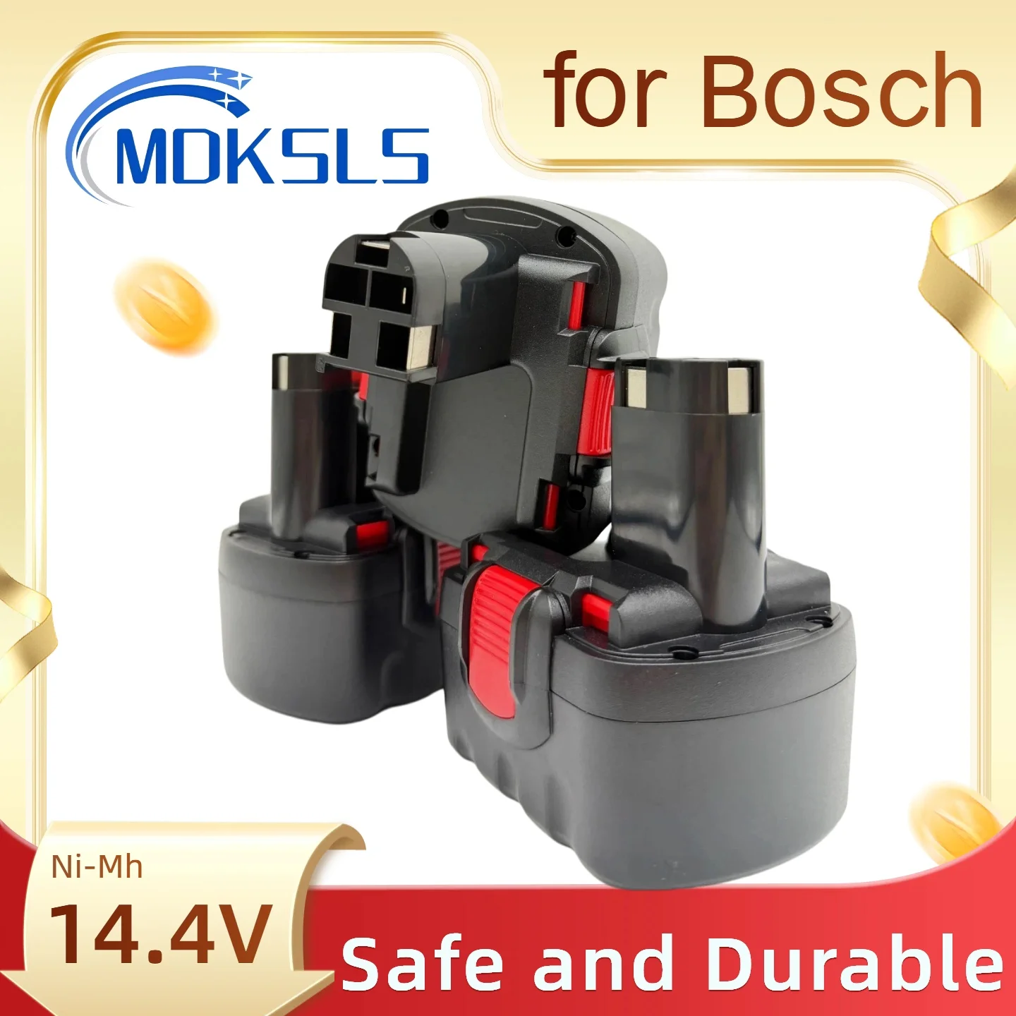 For BOSCH 14.4V Power Tool Battery For BAT038, BAT040, BAT140, PSR 14.4VE-2, GSR 14.4V, GDS, 35614, BAT041 Replacement Battery