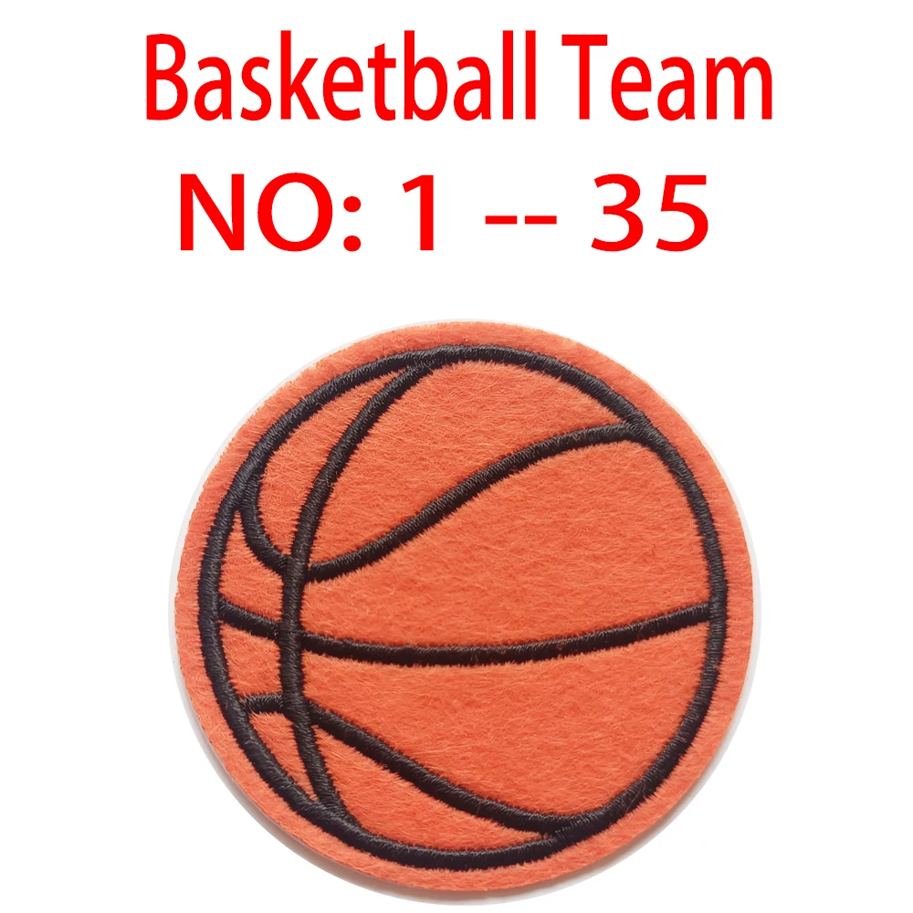 Embroidered Basketball Team Luxury Patches Fabric Stickers Iron on Patch Shirt Logo Hot Transfer Sticker