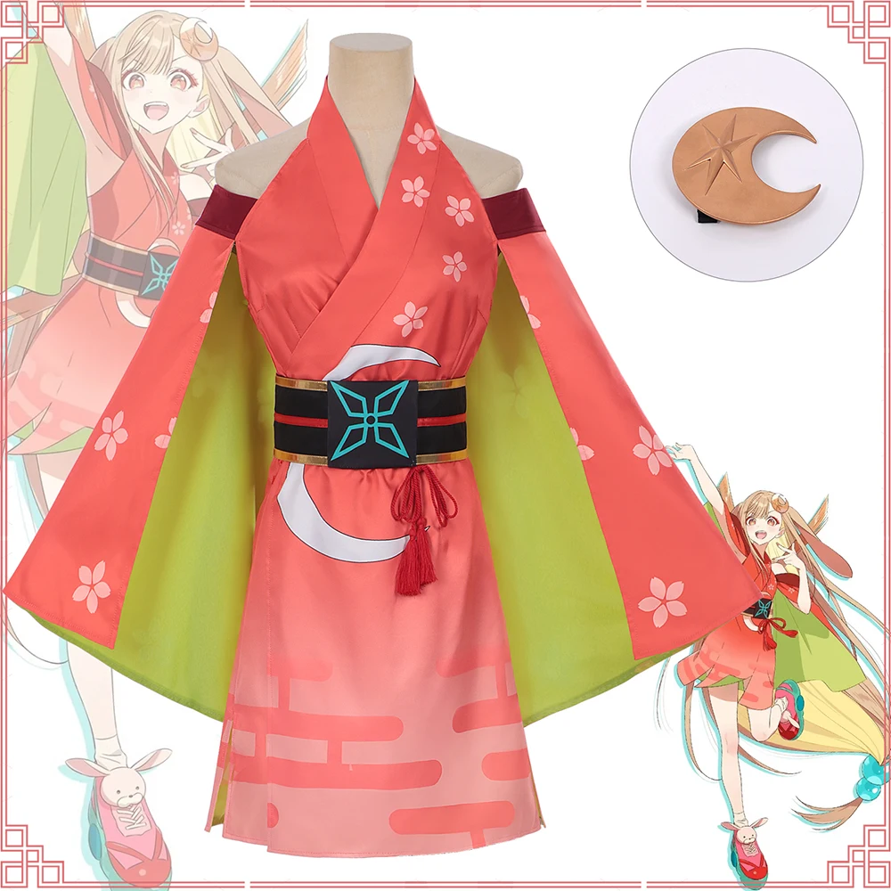 

Космическая принцесса Кагуя, платье с принтом вишни, карнавальный костюм для женщин, костюм на Хэллоуин, вечерние костюмы для выступлений