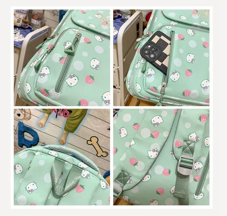 Sac à Dos Super observateur avec Protection de la Colonne Vertébrale pour Fille Cartable Mignon Hello Kitty Sanurgente pour Élève du Primaire, Grade 3-6