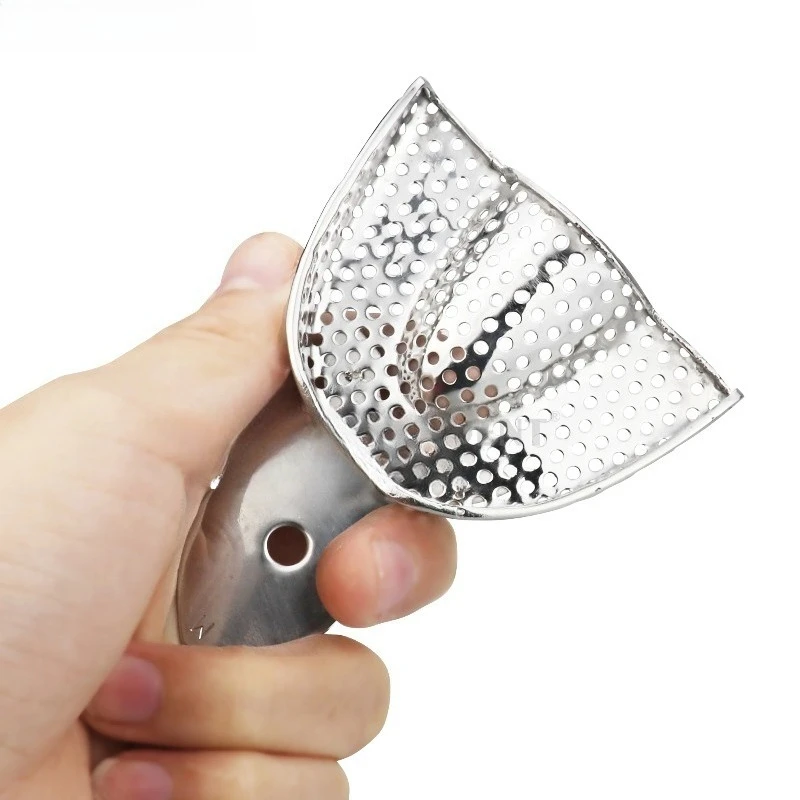 6pc Dental Upper Lower Stainless Steel Impression Trays Autoclavable Teeth Tray Teeth Holder Dentist Tools Spare Part