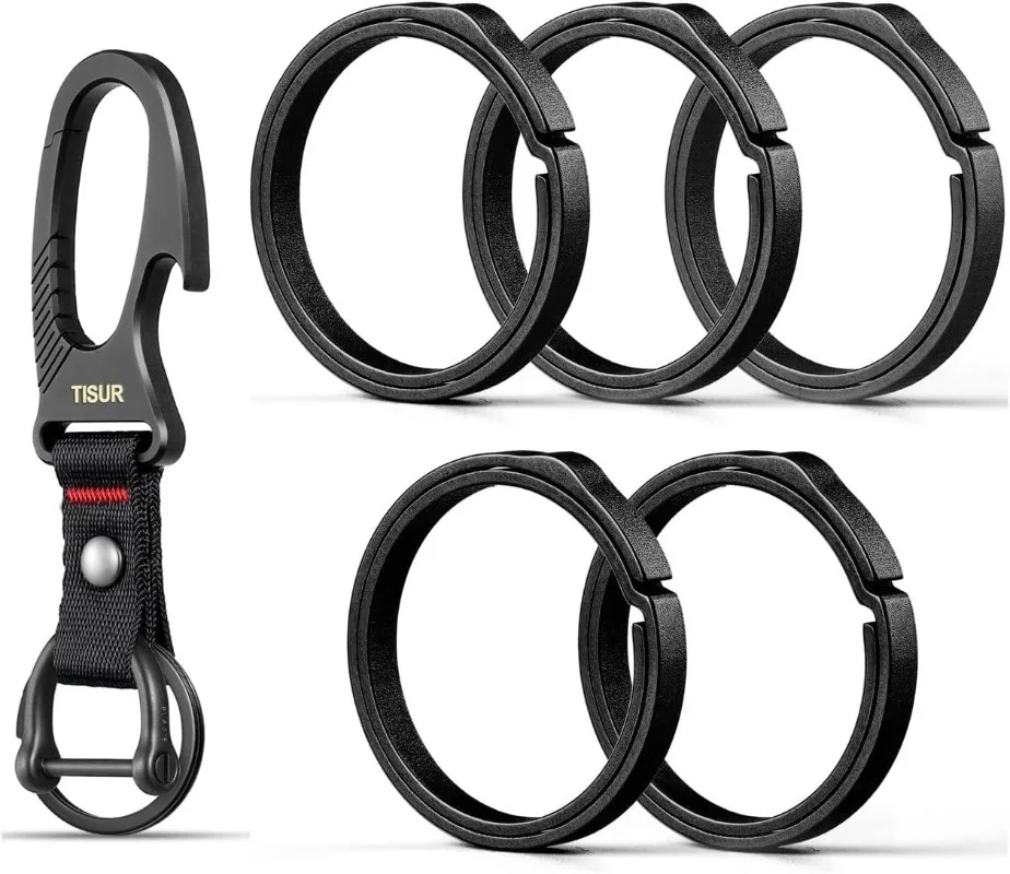 Titanium Keychain Ring with Integrated Bottle Opener, Mini Portable EDC Key Ring Gadget for Beer Bottle Opener Outdoor