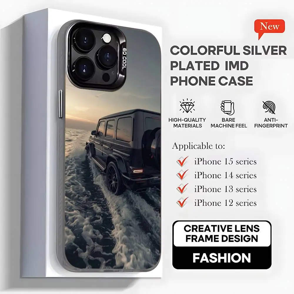 スポーツ M-MERCEDES-ES iPhoneケース iPhone 16,15,14,13,12,11,Mini,Pro,MAX,plus対応 ブラックマット 耐衝撃カバー