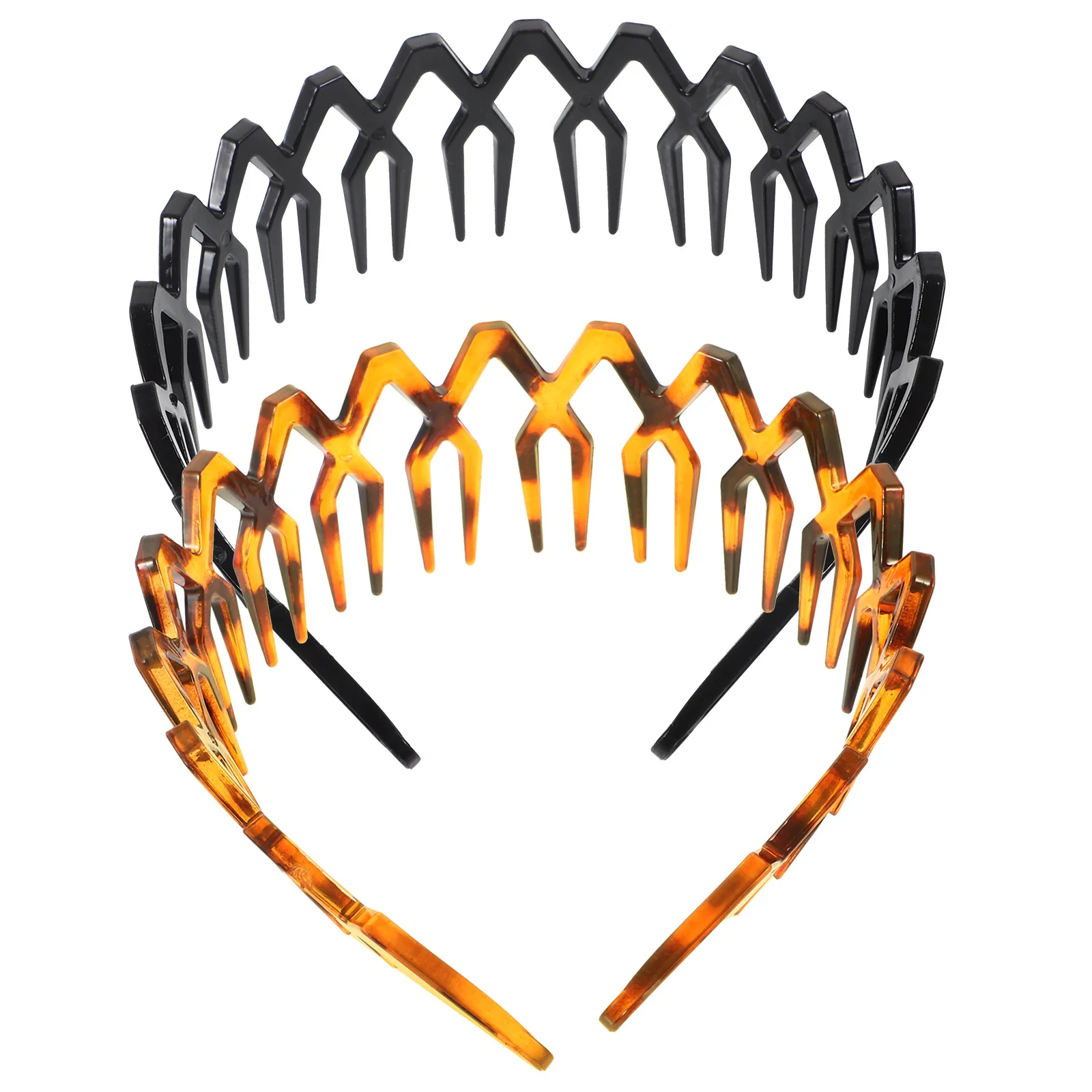 

2Pcs Hairbands for Women Non-Slip Teeth Comb Headbands Face Wash Workout Plastic Hair Bands Spa Headbands Hair Comb Headband