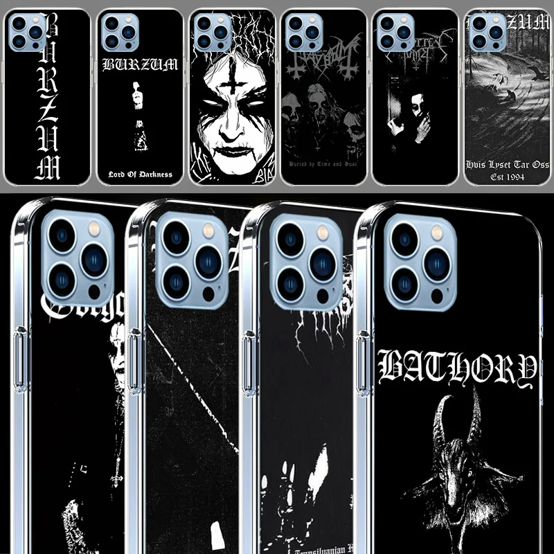 Прозрачный чехол Burzum Filosofem BRZM для Apple iPhone 15 Pro Max 14 Plus 13 12 Mini 11 SE 2020 XR XS Max 7 8, чехол для телефона 6 5 из ТПУ