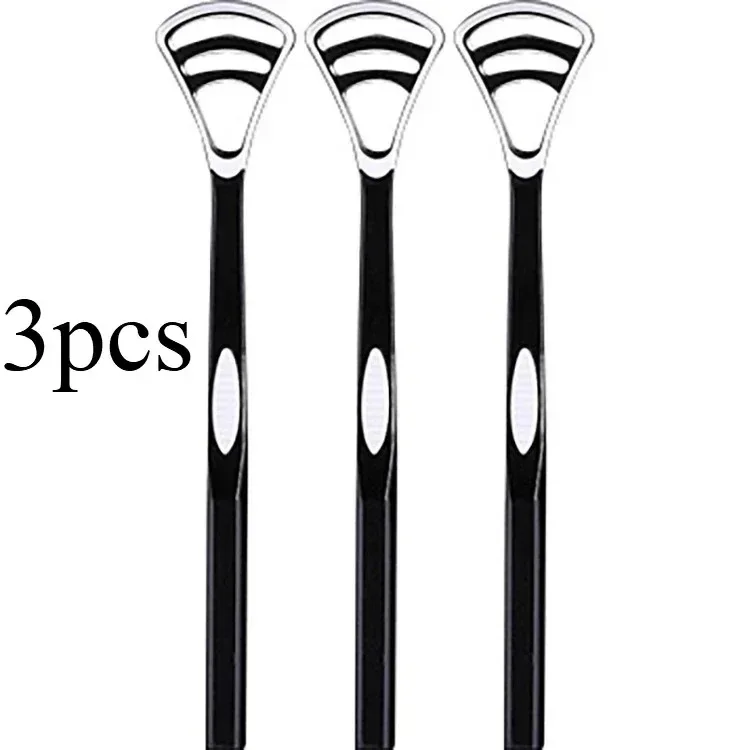 1-3Pcs Dual Uses Tongue Scraper Cleaners Reusable Oral Health Cleaning Brush Hygiene Care Toothbrush Mouth Fresh Breath Scraping
