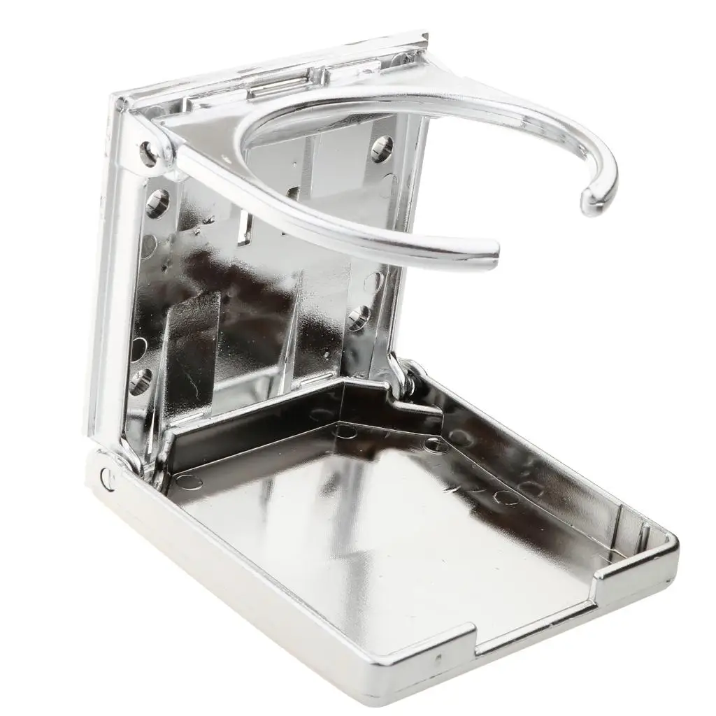Water cup Holder, Adjustable Boat Marine Beverage Bottle Stand Mount, Pool / Foosball Table Mugs Can Rack - Silver