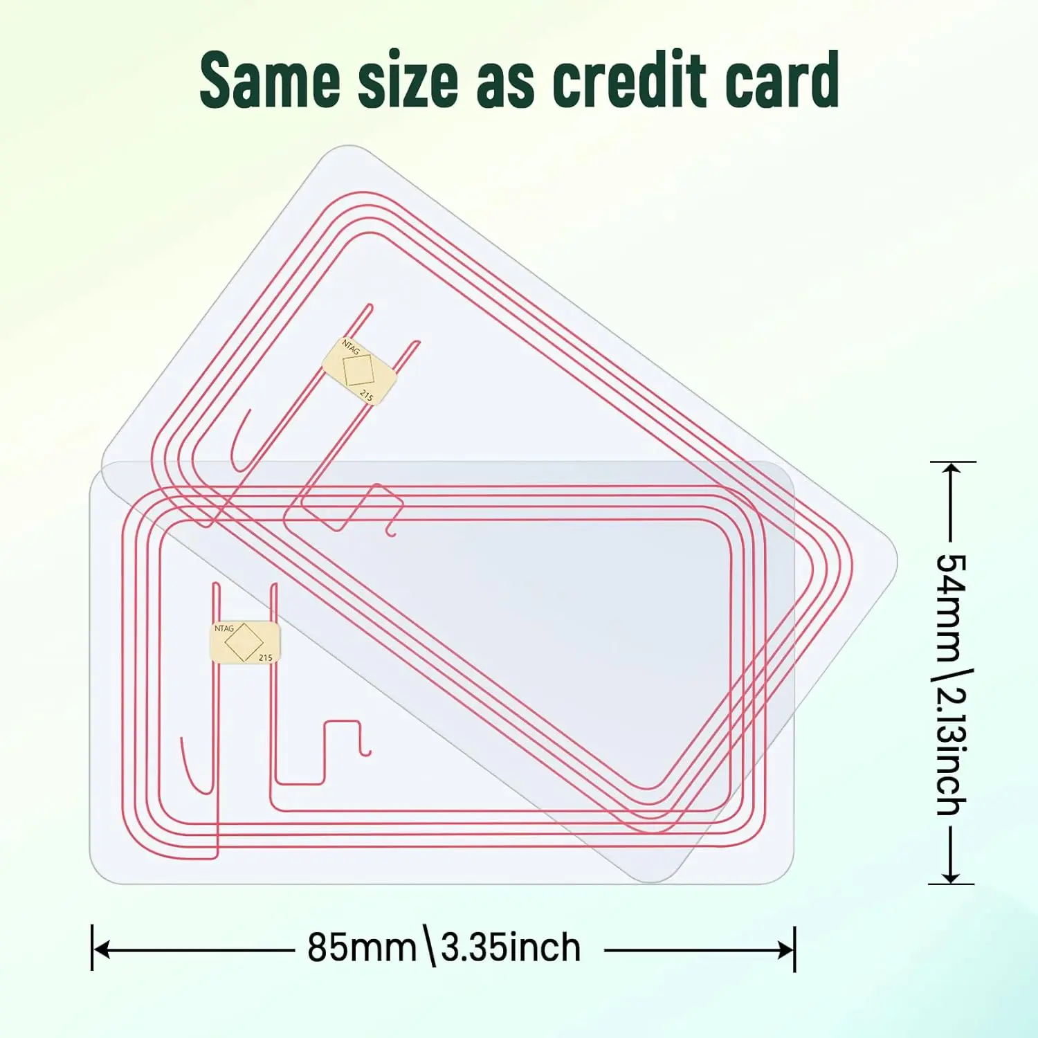بطاقة NFC شفافة علامات NFC فارغة NFC قابلة للبرمجة وقابلة لإعادة الكتابة NFC 215 علامات NFC بطاقة شفافة متوافقة مع أميبو #3