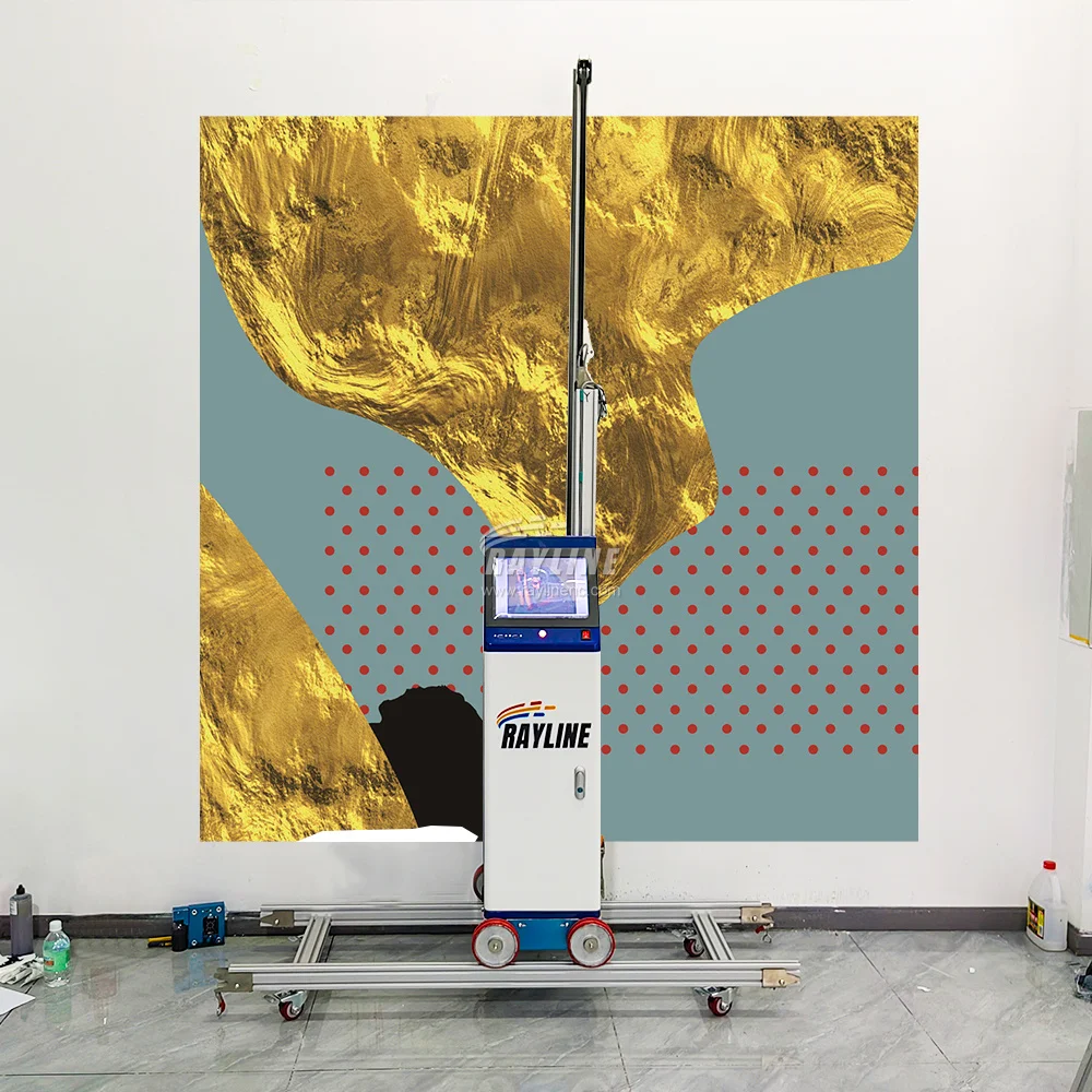 AI 4K Wall Printer Automatic Splitting and Positioning of Images, Unlimited Length/Width Vertical UV Ink Wall Printing Machine