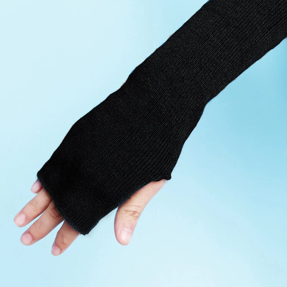 

1Pair Warm Cotton Forearm Sleeves Knitted Texture Winter Cuff Protection for Cycling Running Golf Fishing Boating Gardening