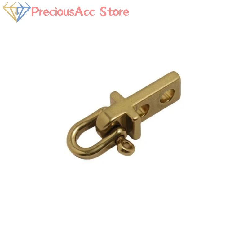 Solid Brass Carabiner Keychain Vintage Motorcycle Key Ring DIY Hardware Parts Shackle Clip Accessories Tool