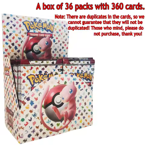 360Pcs/Box Anime Pokemon Card Scarlet Violet 151 English SV2a Version TCG Classics Expansion Booster Box Trade Card Gifts