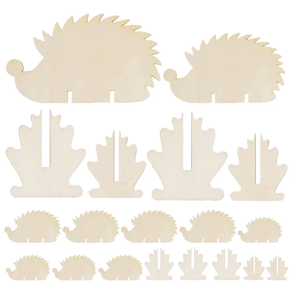 

1 set 1 Set Diy Wooden Hedgehog Craft Kit Unfinished Wood Slices For Painting Staining Decorative Cutouts Party Supplies Maker
