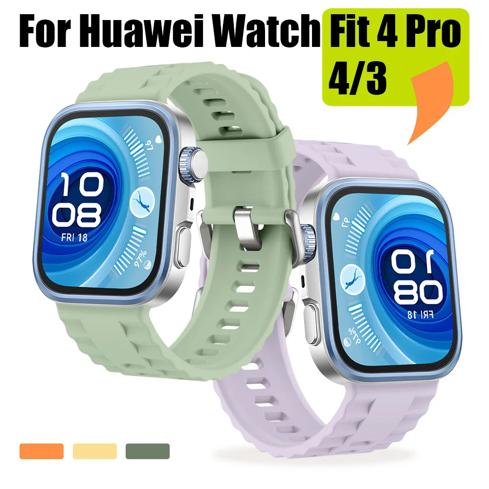 Silikonarmband passend für Huawei Watch Fit 4 Pro Ersatzarmband passend für Huawei Watch Fit 4/Fit 3