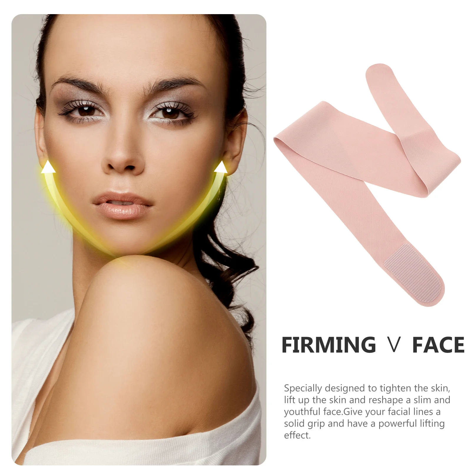 أداة شد الوجه على شكل حرف V قابلة لإعادة الاستخدام من الجرافين لشد الوجه لتمارين الفك وشريط رفع الذقن وتحديد الوجه #1