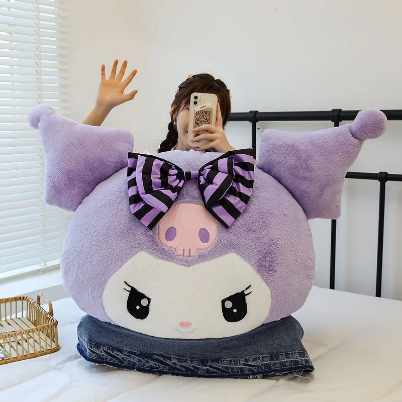 

Симпатичная Подушка Sanrio Kuromi, плюшевые игрушки, мультяшная подушка, кукла, Офисная Подушка для сна, украшение для дома и кровати