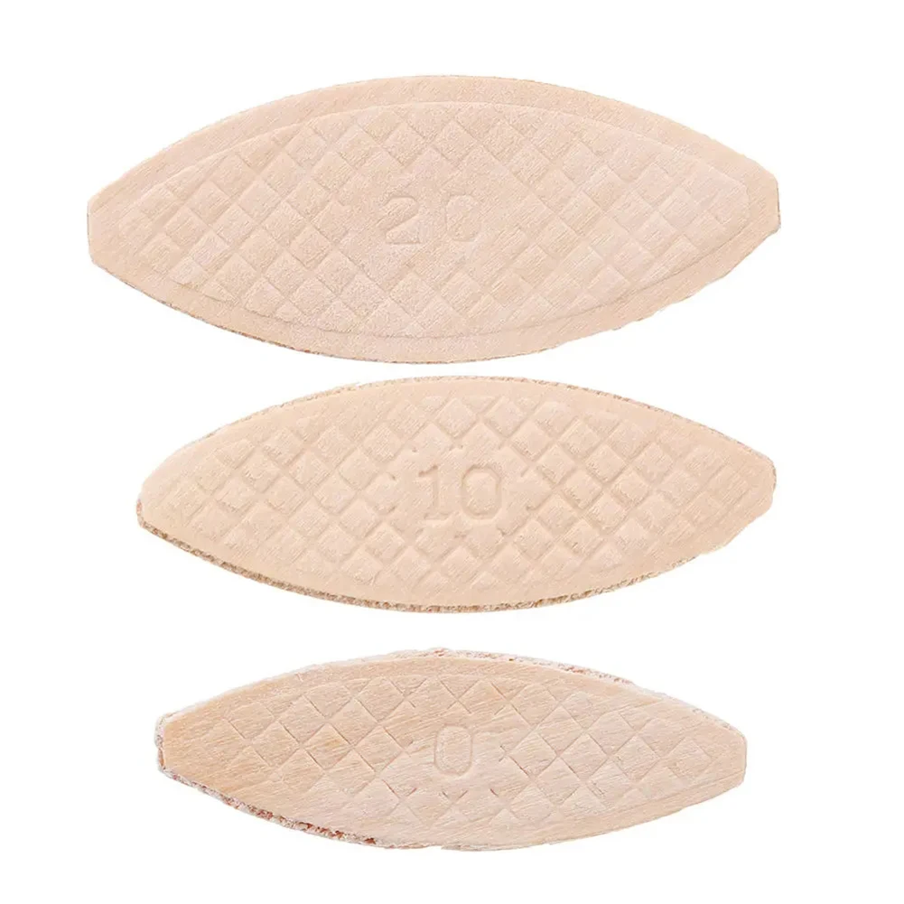 

100pcs Woodworking Biscuit Jointer No. 0#/10#/20# Wooden Tenon Wood Board Docking Tool for Wood Joining Woodworking Crafting
