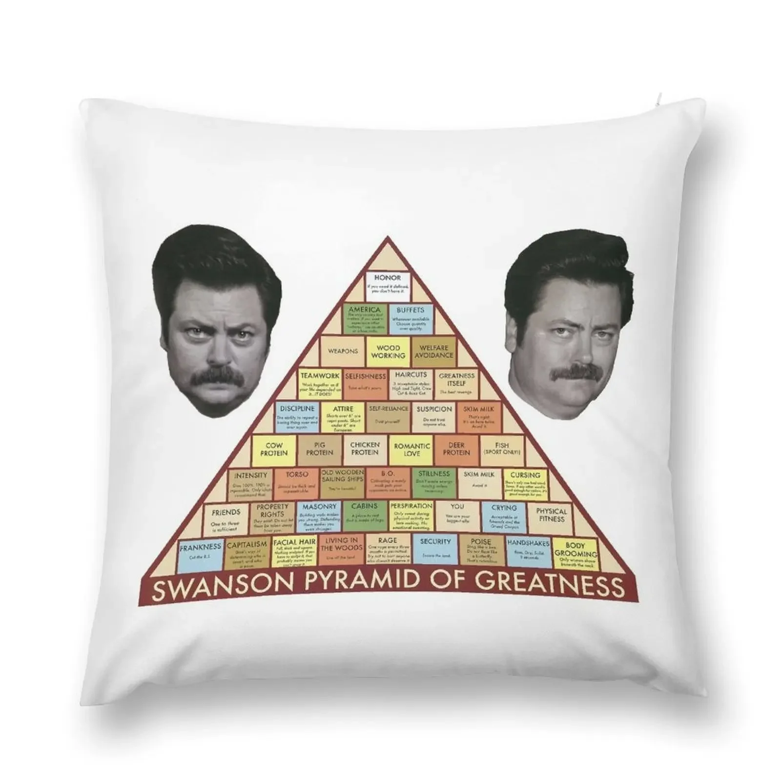 Swanson Pyramid of Greatness Throw Pillow Christmas Pillows Sofa Cushions Covers pillow