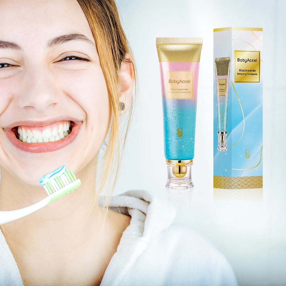1-5PCS Niacinamide Whitening Toothpaste Dental Stains Removing Prevent Bad Breath Oral Cleaning Reduces Plaque Toothpaste 100g