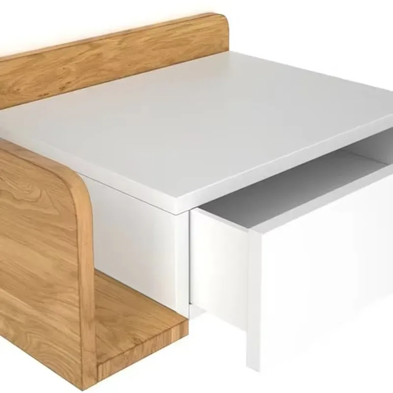 Custom Wall Mounted Bedside Tables Floating Nightstands Modern Wooden Wall Cabinets Space Saving Bedroom Storage Furniture