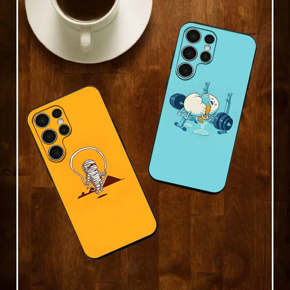 

Funny Sports Phone Case For Samsung S24 25 23 22 21 20 Plus Ultra 5G Lite Shockproof Cover