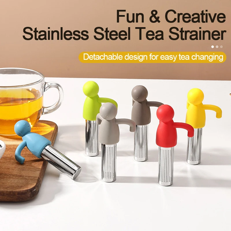 مصفاة شاي من الفولاذ المقاوم للصدأ، مصفاة تخمير الشاي، مصفاة شاي مضحكة، إبريق شاي شبكي، فلتر شبكي #3