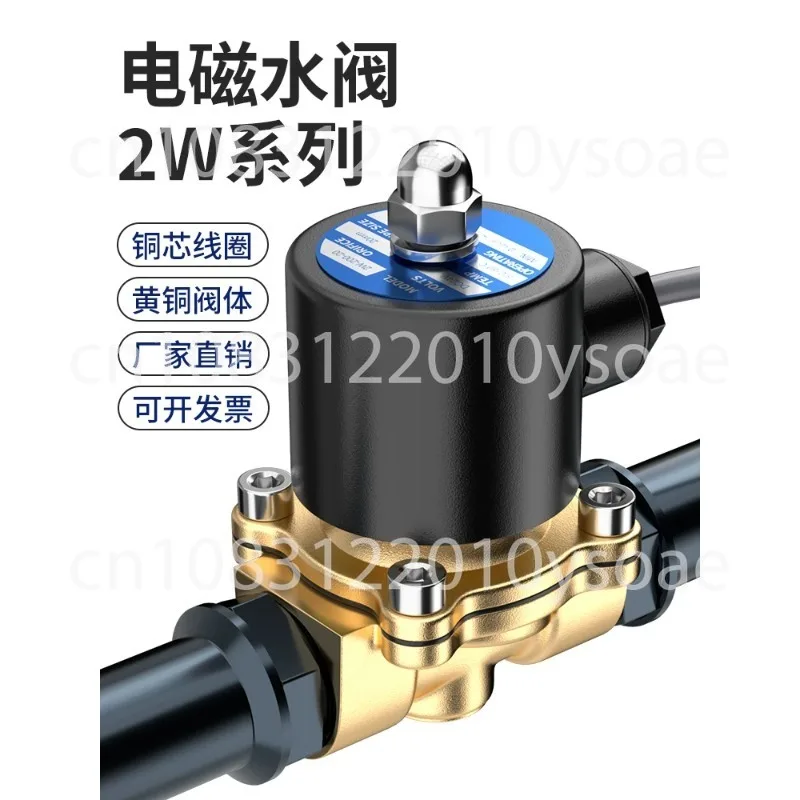 Solenoid valve Water  220V all copper drain  24V/12V pure copper coil switch controller