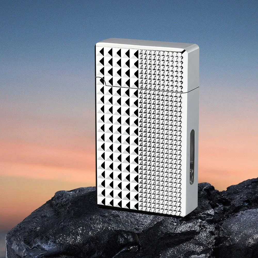 Metal Paris Nail Intelligent Voice Controlled Ignition Kerosene Lighter Visual Gas Window USB Charging Electric Lighters