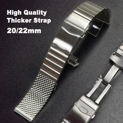 Stainless Steel Watch Band 20mm 22mm Bracelet Quick Release Belt Polished Brushed Frosted Strap Thickened Writband High Quality