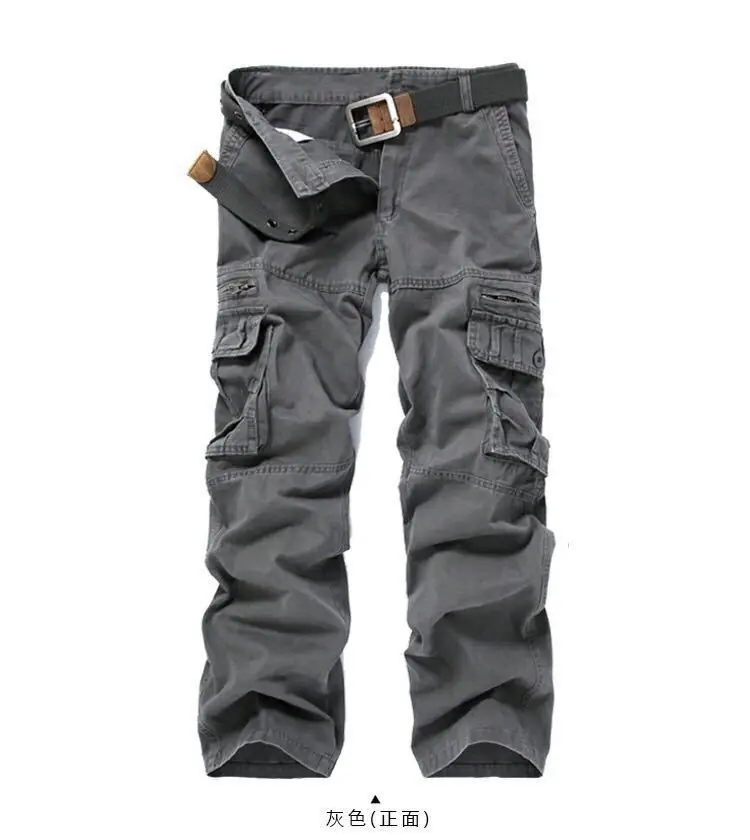 

European and American multi-pocket overalls men's loose large size casual pants men's spring and autumn outdoor sports trousers