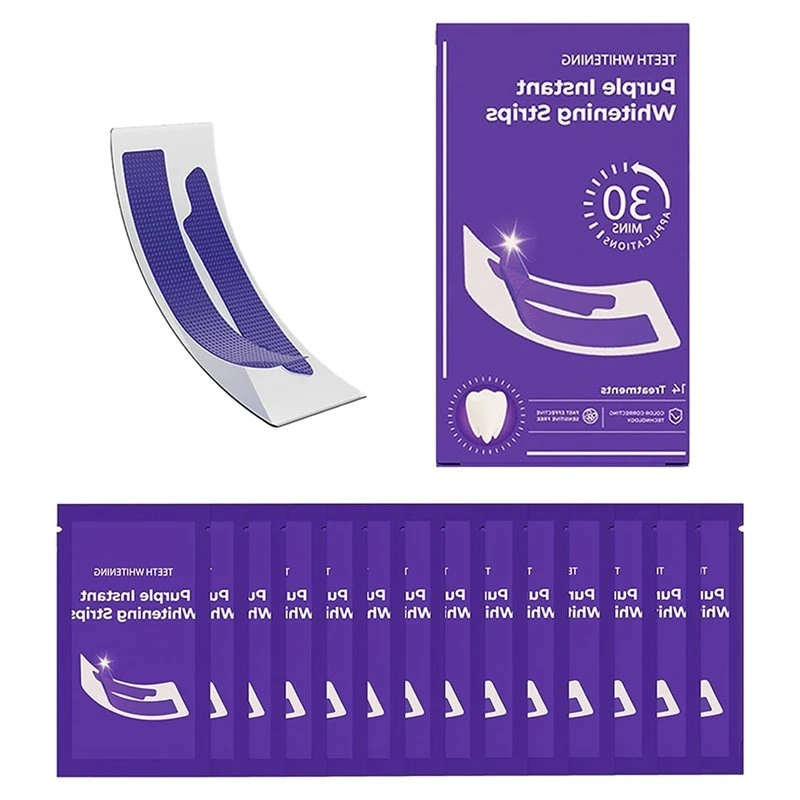 Gentle Teeth Whitening Strips-For Daily Use, Brightens Teeth, Reduces Stains From Coffee, Tea, Wine Formula