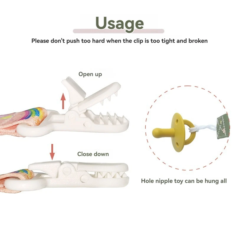 Babyfopspeenhouder met riem – 1-delige anti-verliesclip voor de meeste fopspenen, bijtringen en klein speelgoed, ideaal vakantiecadeau voor baby