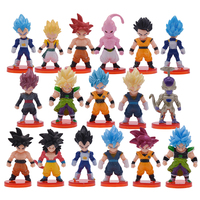 16pcs Anime Dragon Ball Z Characters Figure Shenron Model Toy Kuririn Son Goku Vegeta Trunks Super Saiya PVC Figure Gifts