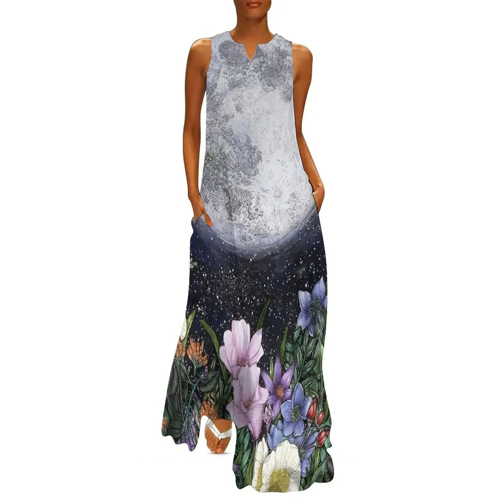 

Midnight in the Garden II Long Dress beach dress women dresses dress for women Female clothing