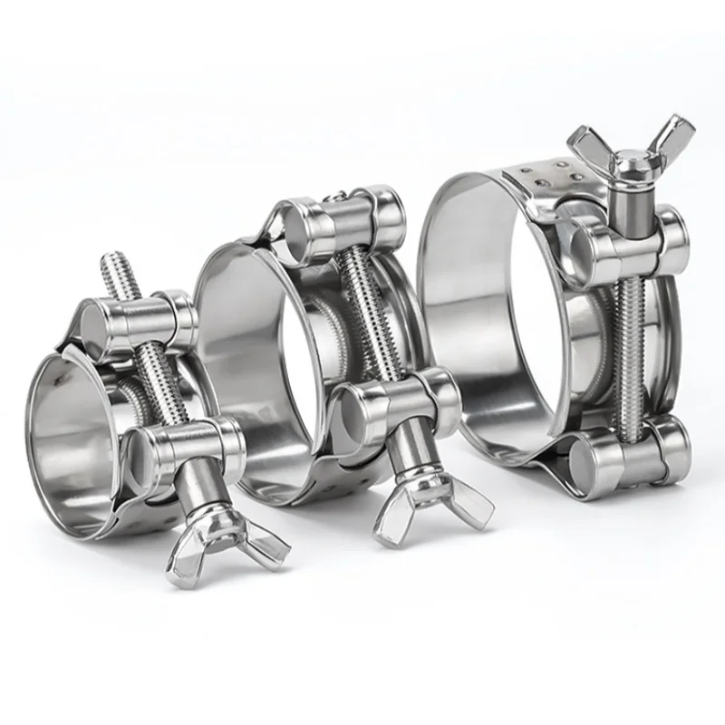 304 الفولاذ المقاوم للصدأ قوية المشبك خرطوم أنابيب المياه الهواء العادم الوقود كليب دراجة نارية الخمار المشابك دائم ختم أداة لحام #5