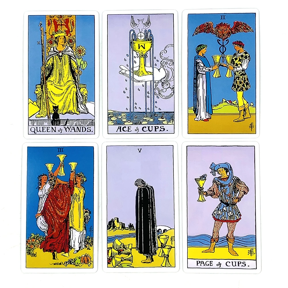 بطاقات التارو الأكثر مبيعًا 78 سطحًا مع دليل ورقي أوراكل الإنجليزية العرافة بوراد ألعاب اللعب، هدايا الهالوين وعيد الميلاد #4