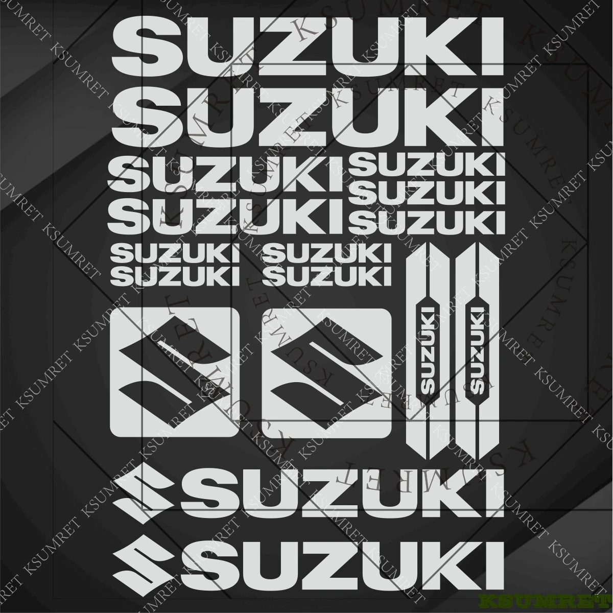 

Suzuki Motorcycle Stickers Decal Logo Tank Emblem
