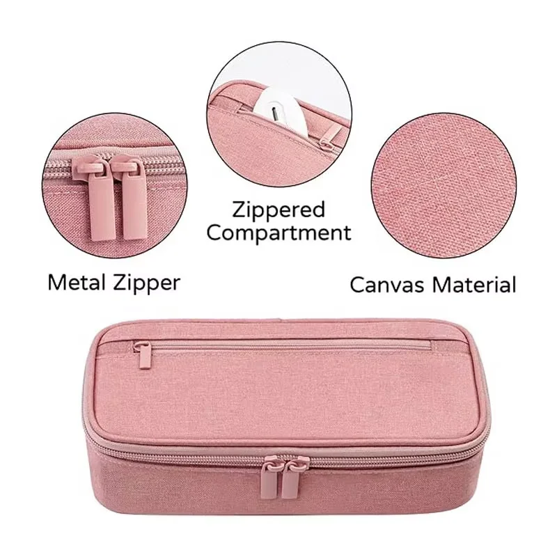 Portable pencil case, large capacity pencil case stationery pencil case, large capacity storage bag pouch holder box organiser image 4