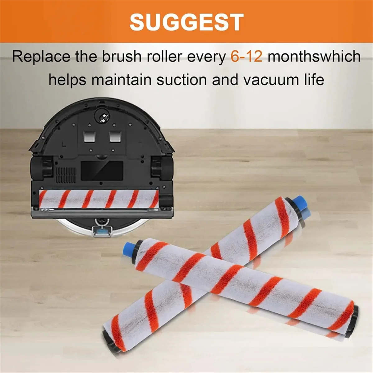 popular 4Pcs for ILIFE W400S/W450 Floor Mopping Robot Roller Brush PW-R020 Vacuum Cleaner Replacement Spare Parts Main Brush