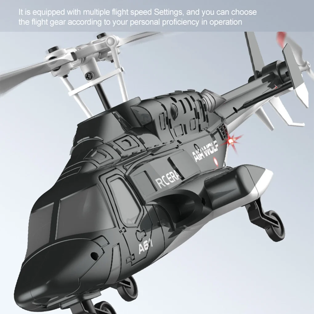 1/52 RC ERA A61Remote Control Helicopter Little Flying Wolf Light Flow Positioning Four-Way Simulated Unmanned Fighter Toy Gift