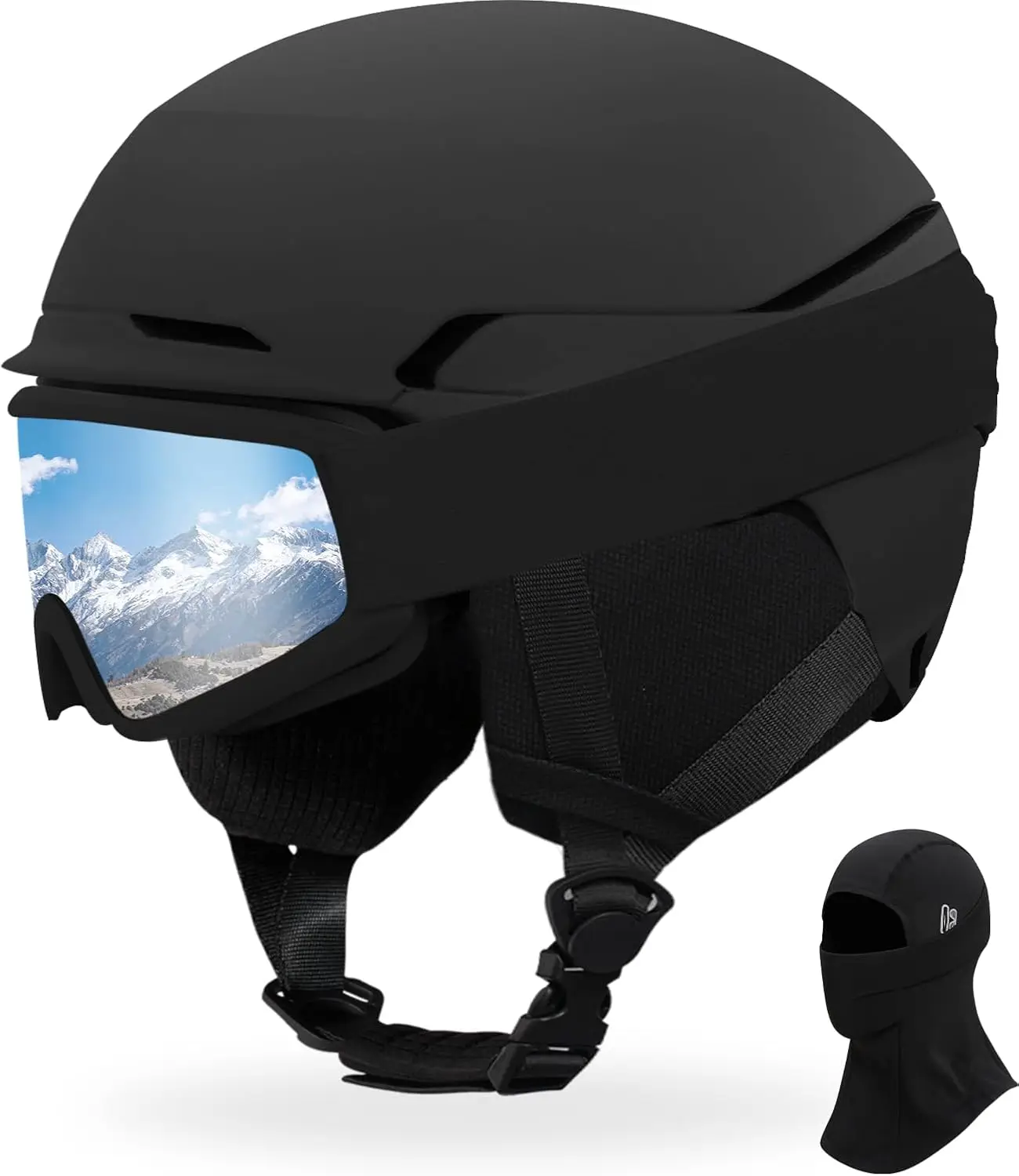 

Горнолыжный шлем для взрослых с комплектом очков, 10 вентиляционных отверстий, корпус из поликарбоната и пенополистирола, для мужчин, женщин и молодежи, для сноубординга