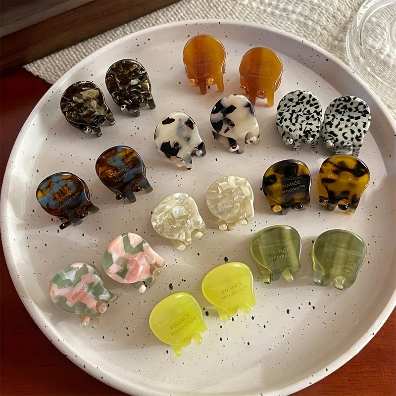 

Mini Exquisite Acetate Small Hair Claws Barrettes Lady Trendy Side Clips Fashon Colorful Hairpin Hair Accessories