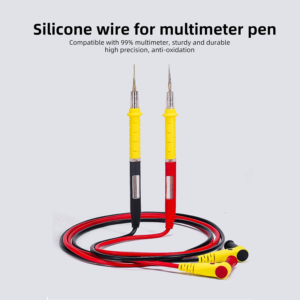 Silikon-Multimeter-Messleitungen, universelle Nadelspitze, Multimeter-Testleitungen, Messdraht, Kabel für Elektrikerwerkzeuge. – Detail 9