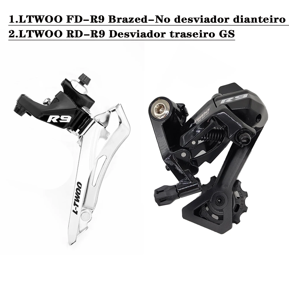 LTWOO R9 2x11S large Groupset R9 Shift Lever Rear Derailleur PROWHEEL RPM-170/172.5-50/34T Crank HG601 Chain LTWOO K7 flywheel