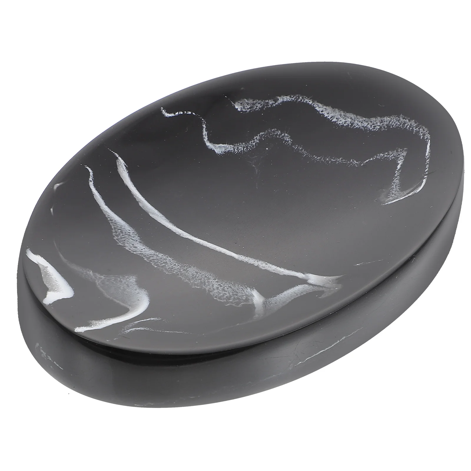 

Marble Pattern Dish Holder Gray Bath Dishes Travel Soap Sponge Tray Resin Waterproof Lightweight Practical Box