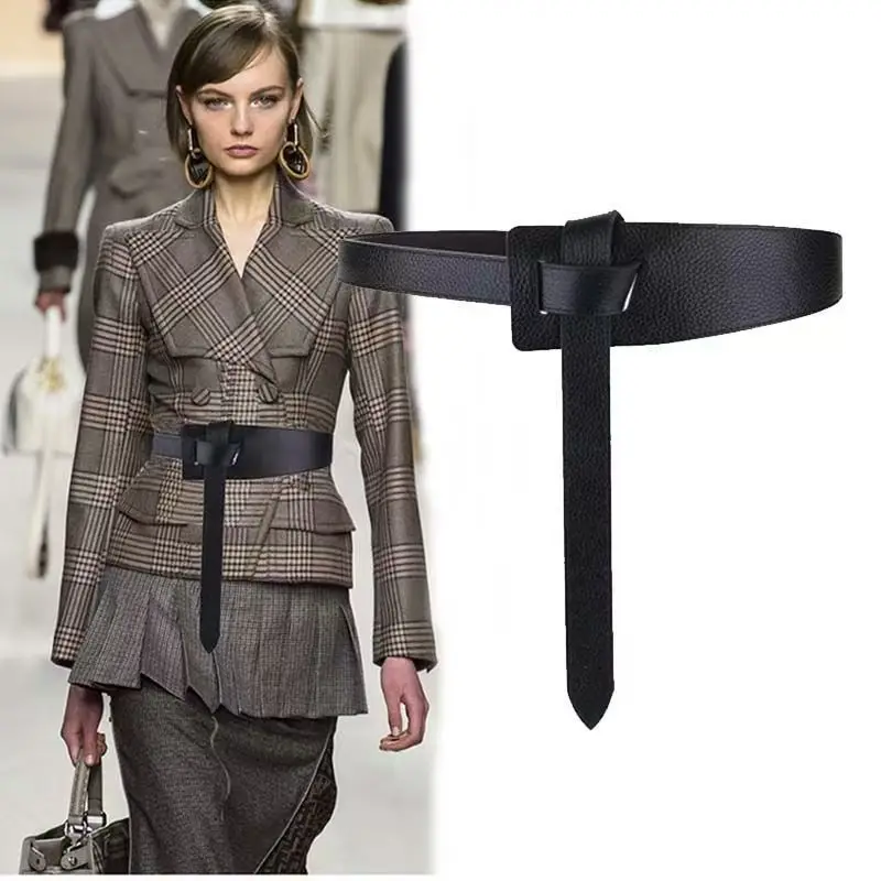 New Women's Soft Knot PU Waist Cincher - Simple, Versatile & Fashionable Belt
