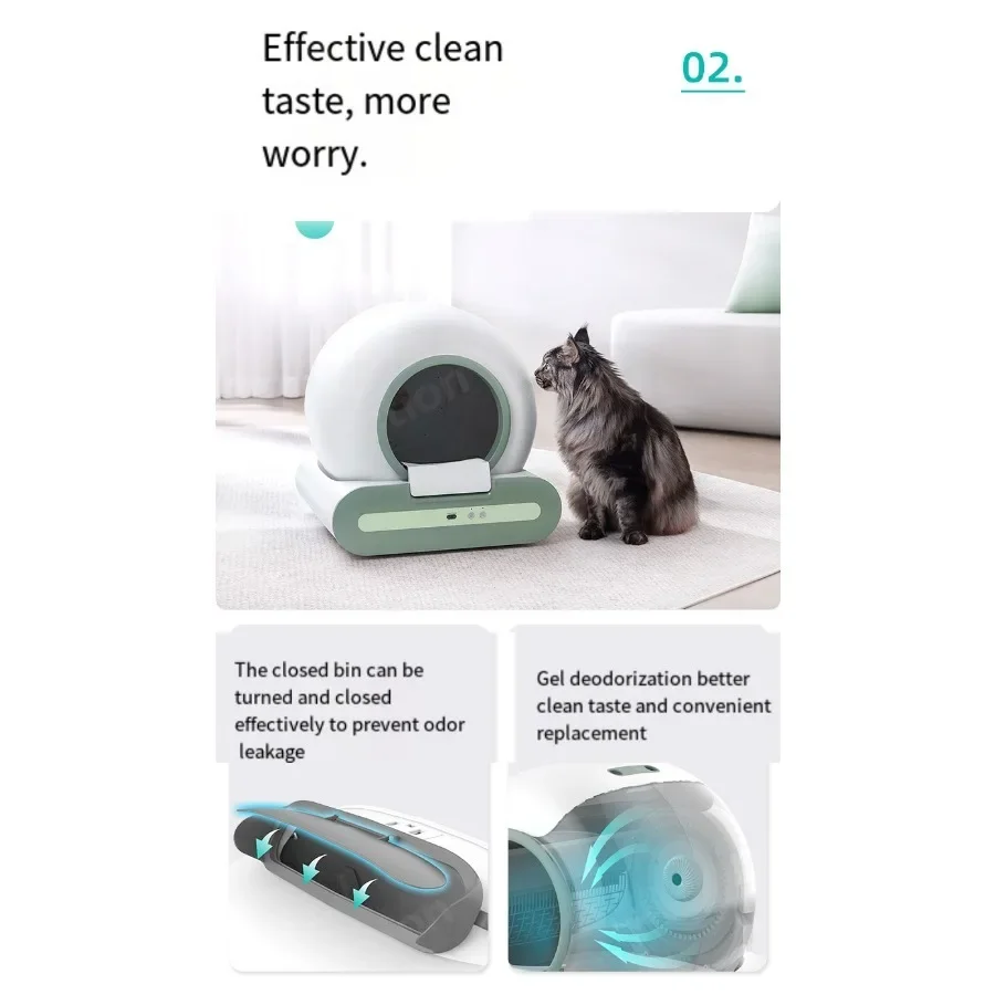 Automatic Smart Cat Litter Box App Control Pet Toilet Litter Tray